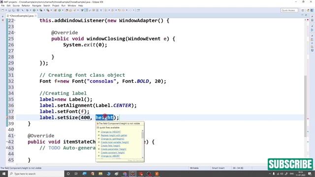 Java AWT Choice Example with ItemListener | Program to create a simple choice and add ItemListener смотреть онлайн