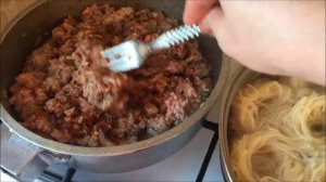 Макароны гнезда с фаршем в духовке