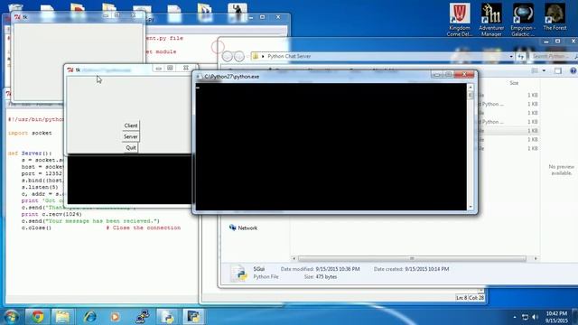 Added Gui to my python Server/Client смотреть онлайн