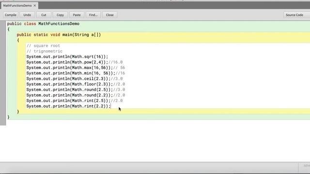 Java Tutorials 20 - Math class