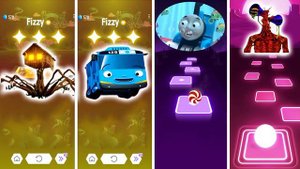 Spider House VS Tayo The Little Bus VS Thomas Eater VS Siren Head I Tiles Hop EDM Rush