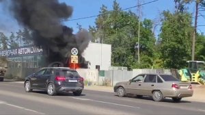 На Московском проспекте, напротив Областной больницы, сгорел автомобиль!