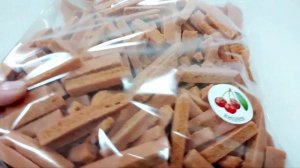 Хрустики без сахара с вишней. Яблочные хрустики 500 г.