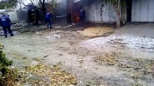 Пожар на гаражах Новая Каховка 30.09.2018.собрал фрагменты в один видос