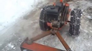 Самодельный снегомёт на мотоблок из газового баллона