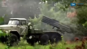 Применение РСЗО «Град» по позициям ВСУ под Лиманом