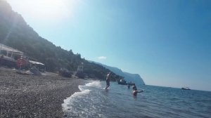 Прогулка по пляжу с подводной съемкой. Пляжные игры
