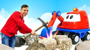 Видео про игрушки машинки. Грузовичок Лева и Робокар Поли на раскопках! Мультики и песни для детей