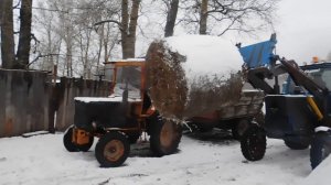 мтз-80 погрузка рулона в газель