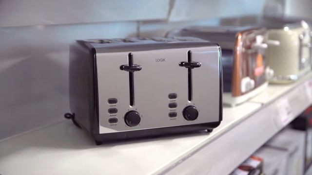 Logik L04TBK19 4-Slice Toaster - Black & Silver - Product Overview смотреть онлайн