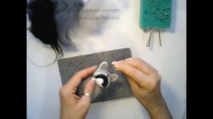 МК брошь Енот / сухое валяние из шерсти мастер класс / Raccoon Needle Felting Tutorial