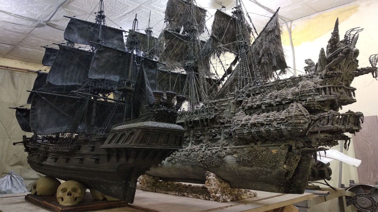№ 115 Сборка модели корабля черная жемчужина Мини обзор двух легендарных кораблей.
