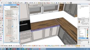 Делаем столешницу с еврозапилом в SketchUp, при помощи библиотеки EasyKitchen.