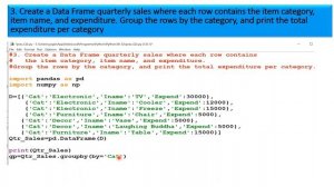 Data Handling Solution of Suggested Practical List | CBSE Q1- Q5 | XII  IP By Sangeeta M Chauhan]