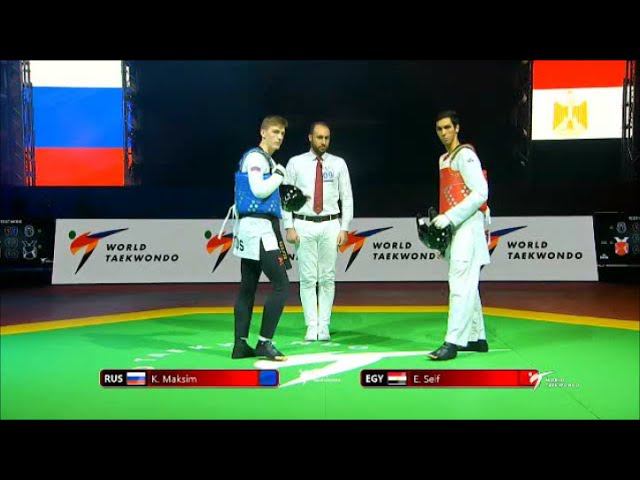 Moscow 2019 World taekwondo GP Final. SF M-80 KHRAMTCOV-EISSA