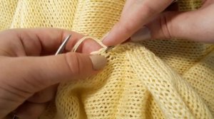 Обвязка горловины, рукавов и низа изделия i-cord спицами. Мастер-класс. Вязание