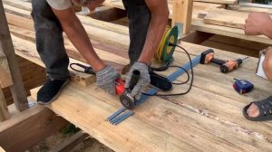 Построили каркас двухскатной кровли гаража!