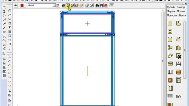 Проектирование остекленного прилавка из профиля в bCAD смотреть онлайн