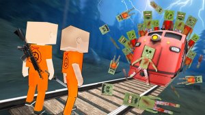 ЛОБ В ЛОБ! ОГРОМНЫЙ ЗОМБИ ПОЕЗД ПРОТИВ ЛЮДЕЙ! САМЫЙ БЕЗУМНЫЙ ЗОМБИ АПОКАЛИПСИС В PAIN THE TOWN RED