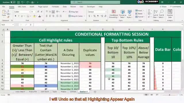 Learn MS Excel Online with DGD academy