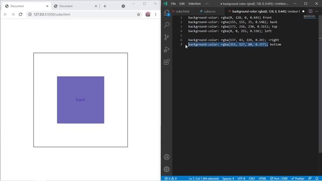 css shapes #1 | Css 3D Cube