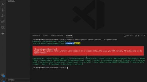 Laravel Common Error : Could not find package laravel/laravel with version #laravel #programming