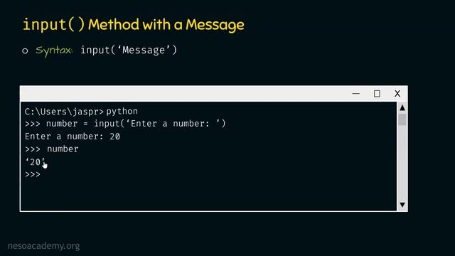 input() Method in Python