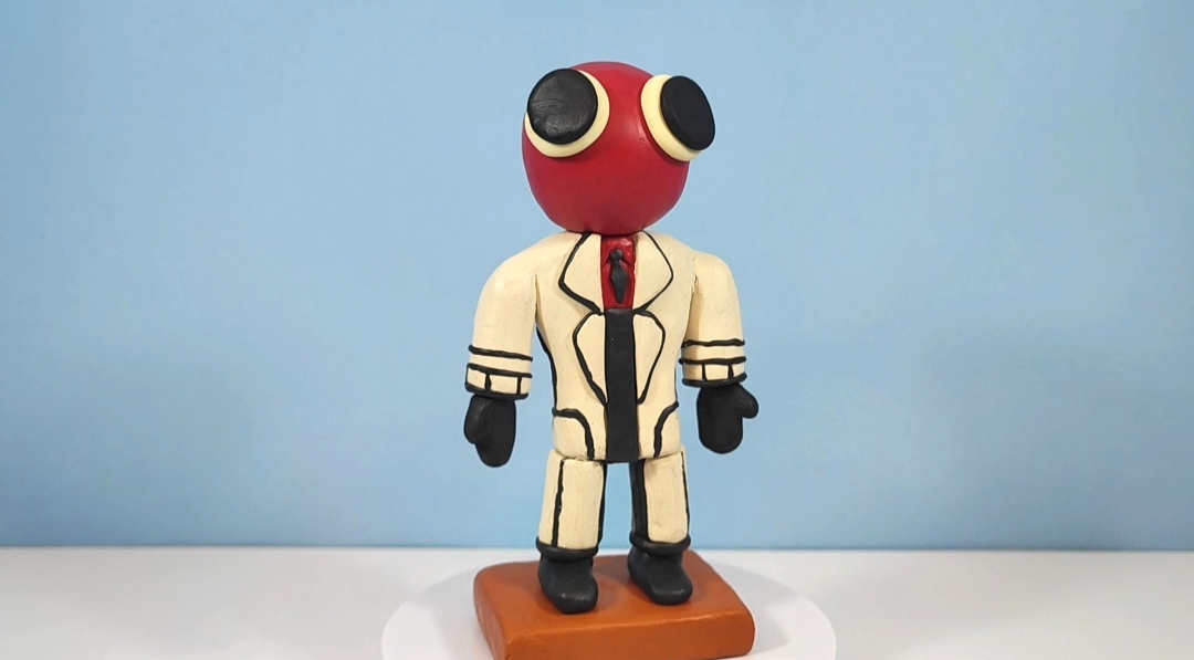 ЛЕПИМ из пластилина красного радужного друга из игры Роблокс. смотреть онлайн