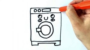 Как нарисовать стиральную машину