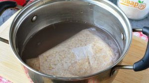 Ячневая каша с яблоками