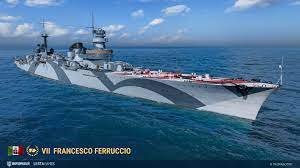 Мир кораблей. Новый прем в 2024г. крейсер Италии 7 лвл. FRANCESCO FERRUCCIO первое впечатление