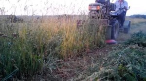 Роторная косарка к мотоблоку 1.35 | Трудной сенокос | Часть 3