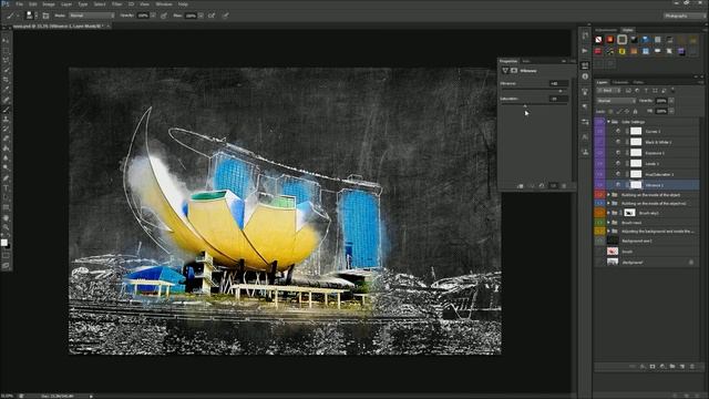 Architecture Chalk Photoshop Action Tutorial смотреть онлайн