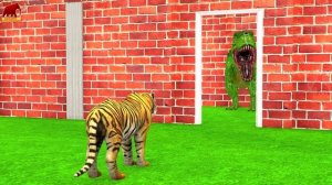 Choose the Right Slide with Cow Tiger Elephant Mammoth Buffalo Gorilla Crossing Fountain Animal Gam