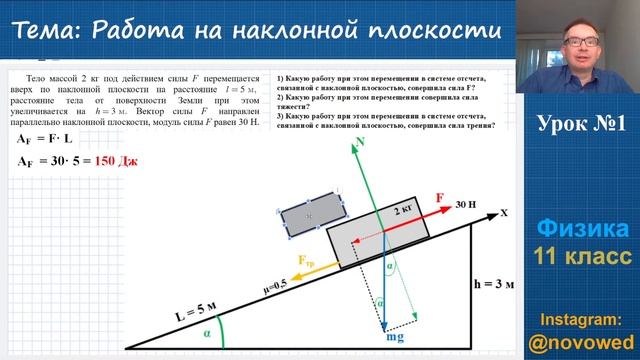 Необычные задачи ЕГЭ - Работа сил на наклонной плоскости смотреть онлайн