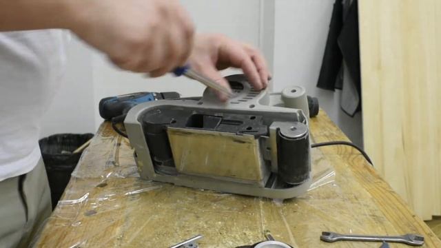 Ремонт ленточной шлифовальной машины ИНТЕРСКОЛ ЛШМ-76/900