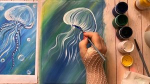 Рисуем медузу.