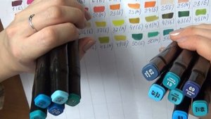 СКЕТЧ МАРКЕРЫ 128 ЦВЕТОВ! ВЫКРАСКА МАРКЕРОВ!