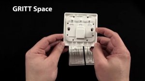 Беспроводной кинетический выключатель GRITT Space двухклавишный