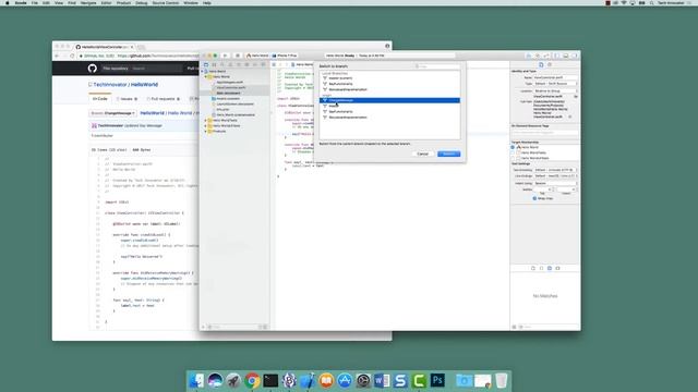 GitHub 08: Retrieve New Branch and Pull Request Merge (iOS Xcode Development) смотреть онлайн