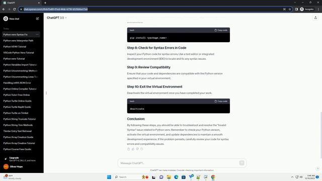 python venv invalid syntax смотреть онлайн