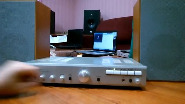 усилитель Маяк 75у-105с, колонки ELAC LK-25 смотреть онлайн