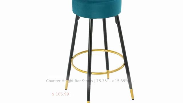 Counter Height Bar Stools | 15.35"L x 15.35"W x 30.11"H | Golden Footrest смотреть онлайн