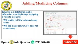 Pandas Part-2|2023-24| DataFrame Creation| Operations on Row & Columns| Head & Tail |By Radha Vats