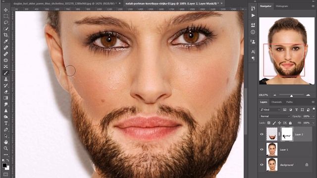 Добавление щетины в Фотошоп смотреть онлайн