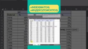 Excel formula INDEX (MATCH). Формула ИНДЕКС (ПОИСКПОЗ) - это ВПР и ГПР, где не нужен номер колонки