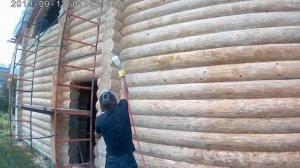 Сруб.   Проемы и отбеливание.