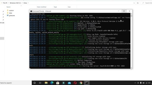Gitea - Configuration and Installation on Windows 10 & Server - Offline Git Server