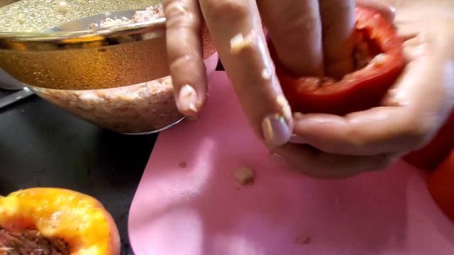 ПП Перец фаршированный тушёный с грибами. смотреть онлайн