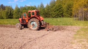 Трактор Т-40АМ Нарезаем гребни на новом участке